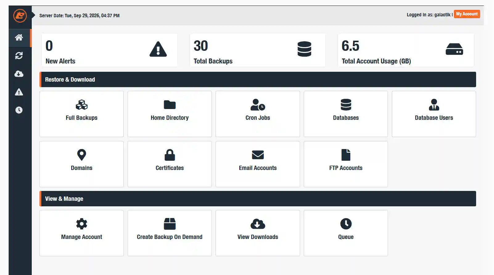Jetbackup Galactik hosting Web Hosting in Kenya